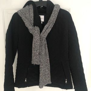 Quilted jacket with scarf size small